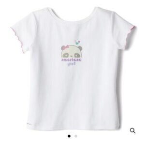 American Girl Cute At Heart Tee with Panda Design T-Shirt White Size XL 18-20